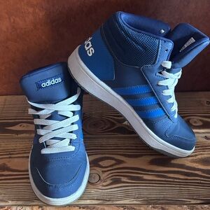 Adidas Kids Navy and White Sneakers